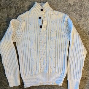 Boys button collar sweater size 158/164cm ( US Large boys) off white from Europe